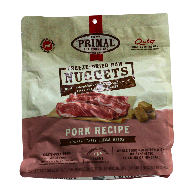 Primal Freeze Dried Nuggets Pork (14 oz bag)