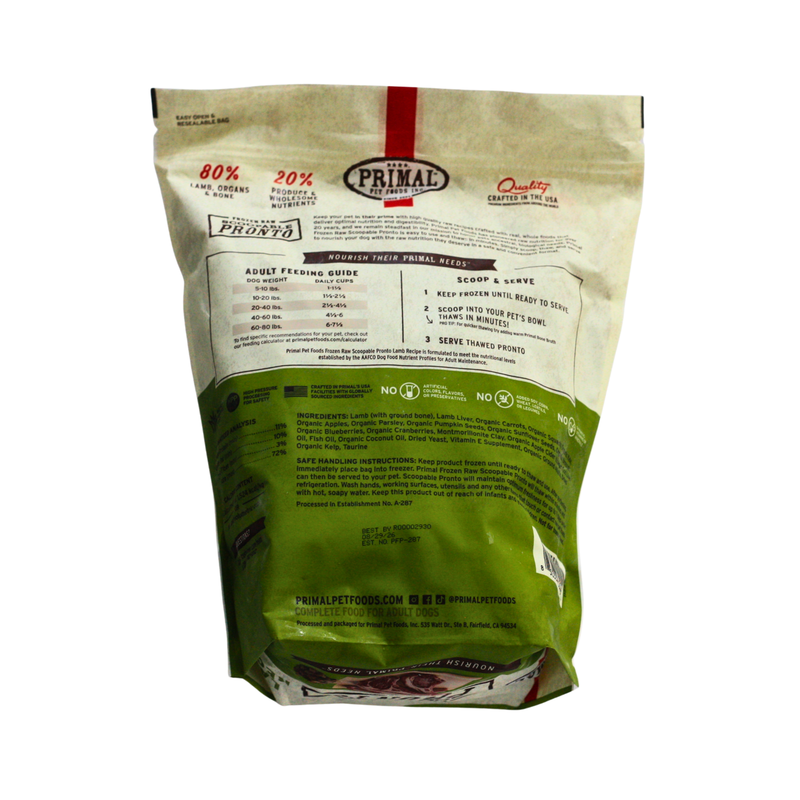 Primal Frozen Raw Pronto Lamb