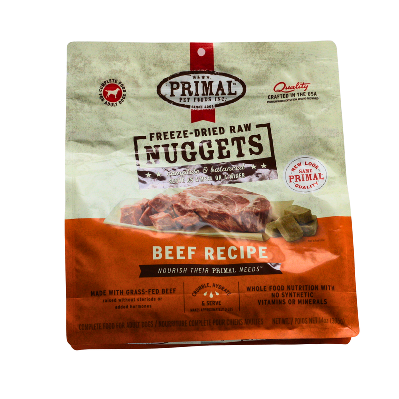 Primal Freeze Dried Nuggets Beef (14 oz bag)