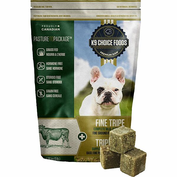 K9 Choice Fine Green Tripe 1 oz Cubes - 3 lbs