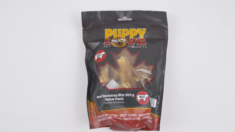 Puppy Love Beef Backstrap Bits 300 grams
