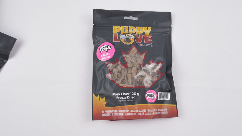 Puppy Love Freeze-Dried Pork Liver 120 grams
